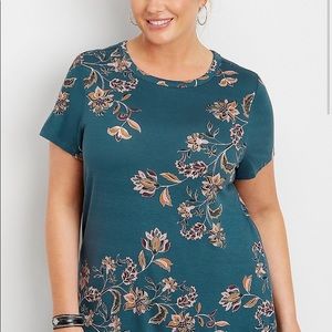 Maurices 24/7 Floral Crew Neck Tee